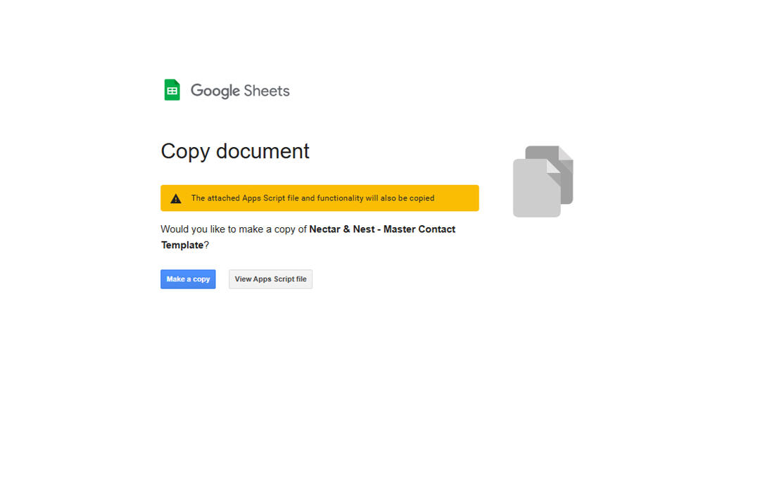 N&N App Google Doc Page