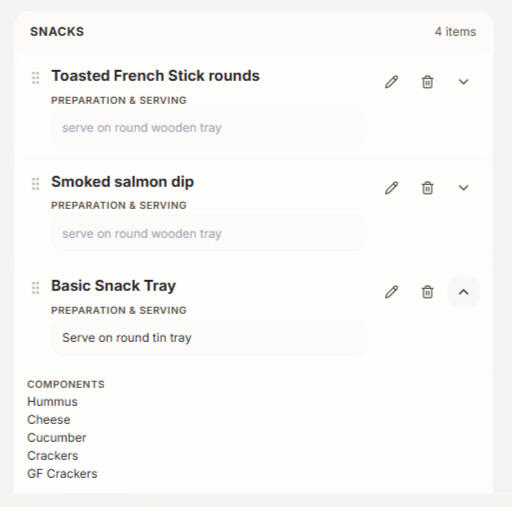 N&N App Menu Page