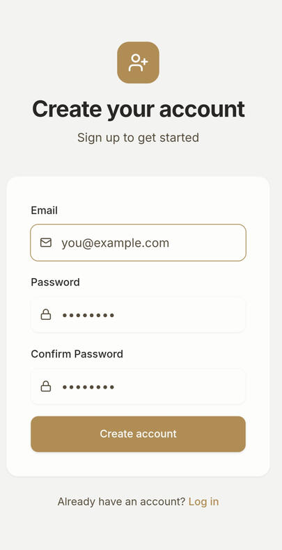 N&N App Menu Page