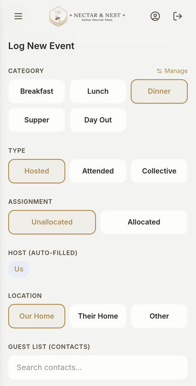 N&N App Hosted Timeline Page